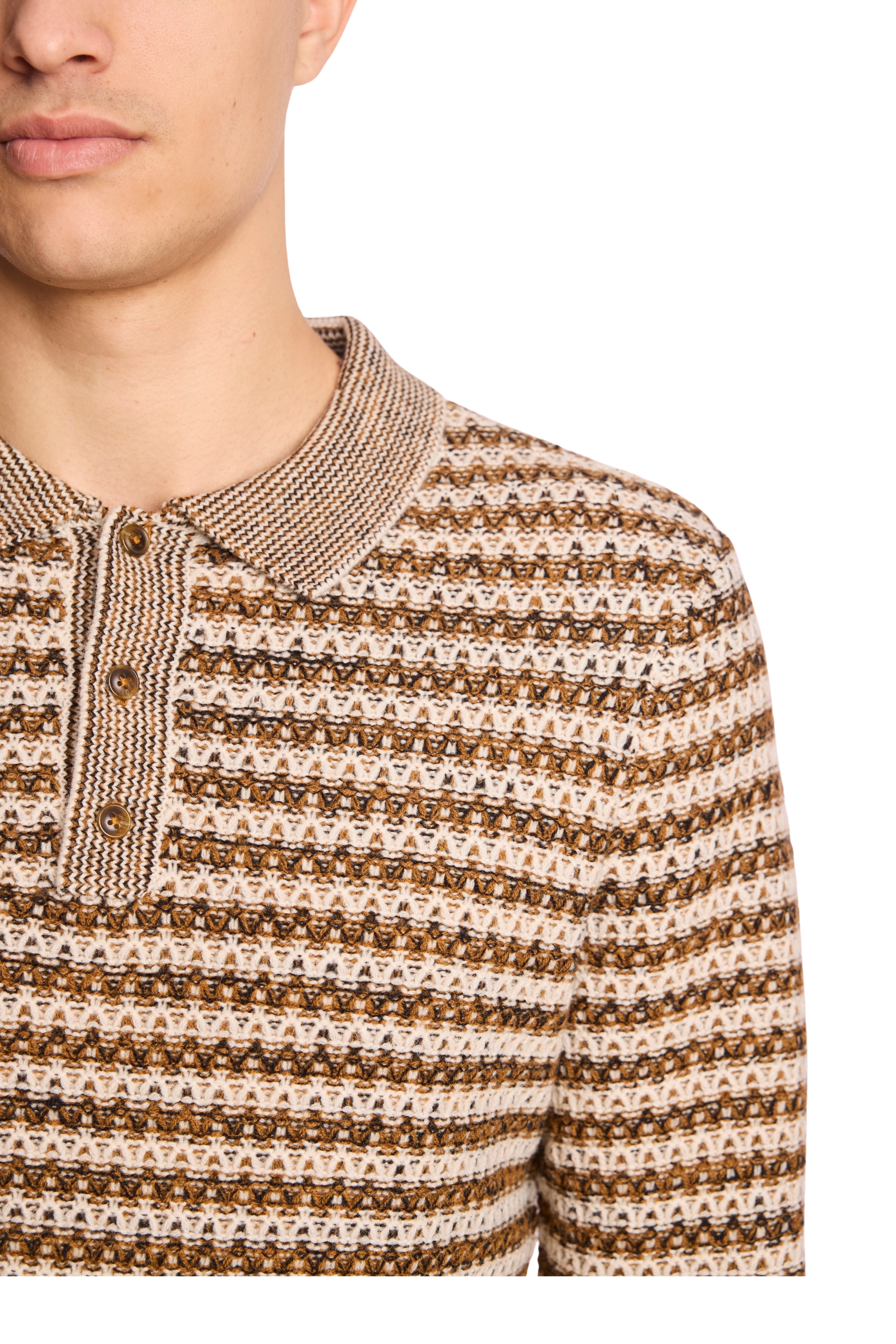 3-Button Polo - Coffee Cream