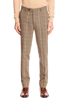  Downing pants - slim - Green Multi Houndstooth