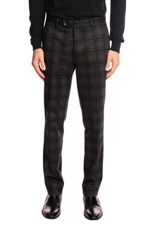  Downing pants - slim - Green Charcoal Plaid