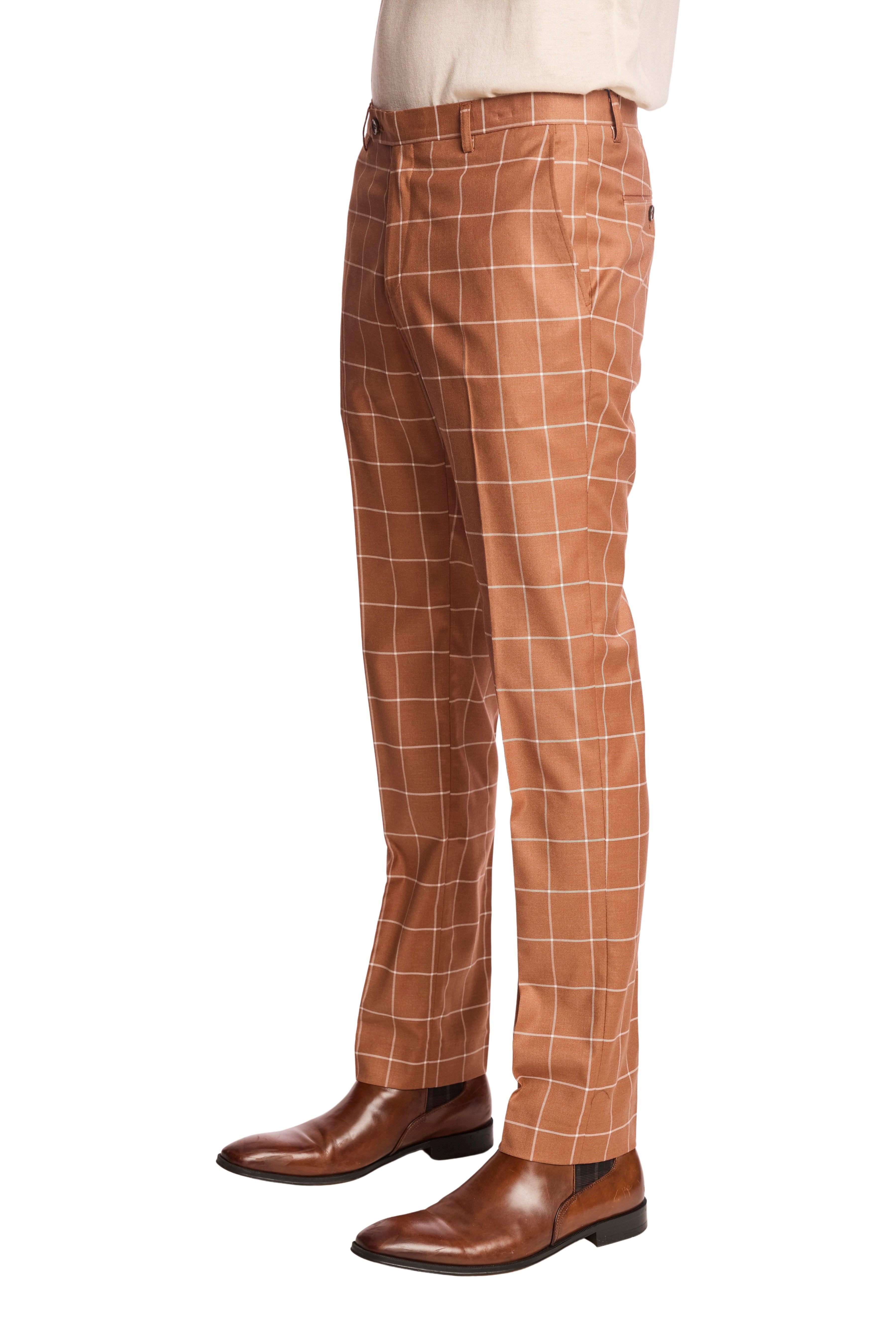 Downing pants - slim - Pumpkin Spice Windowpane