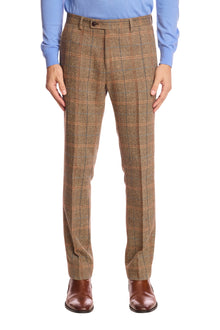  Downing pants - slim - Brown Orange Multi Herringbone