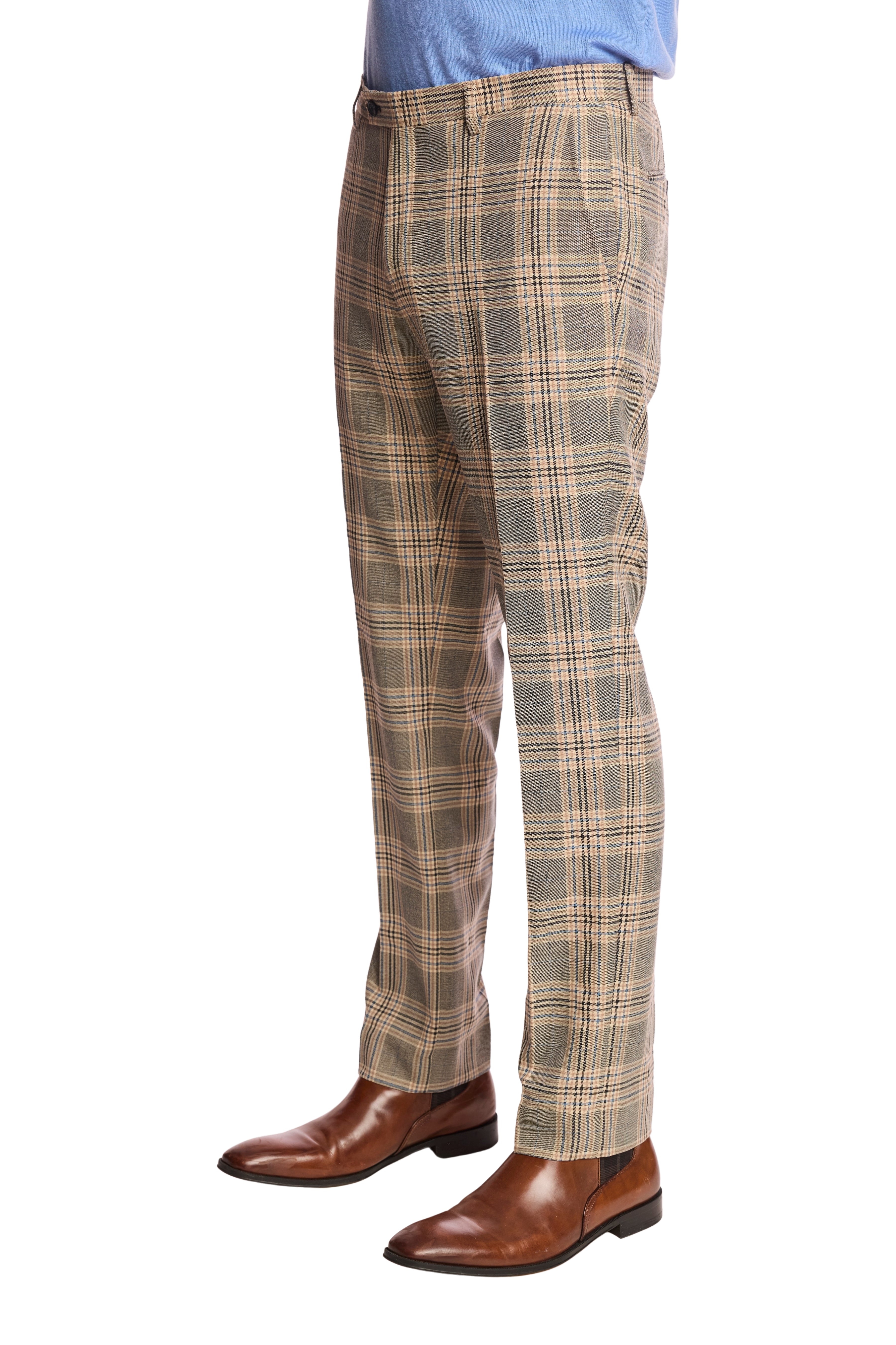 Downing pants - slim - Blue & Grey Check
