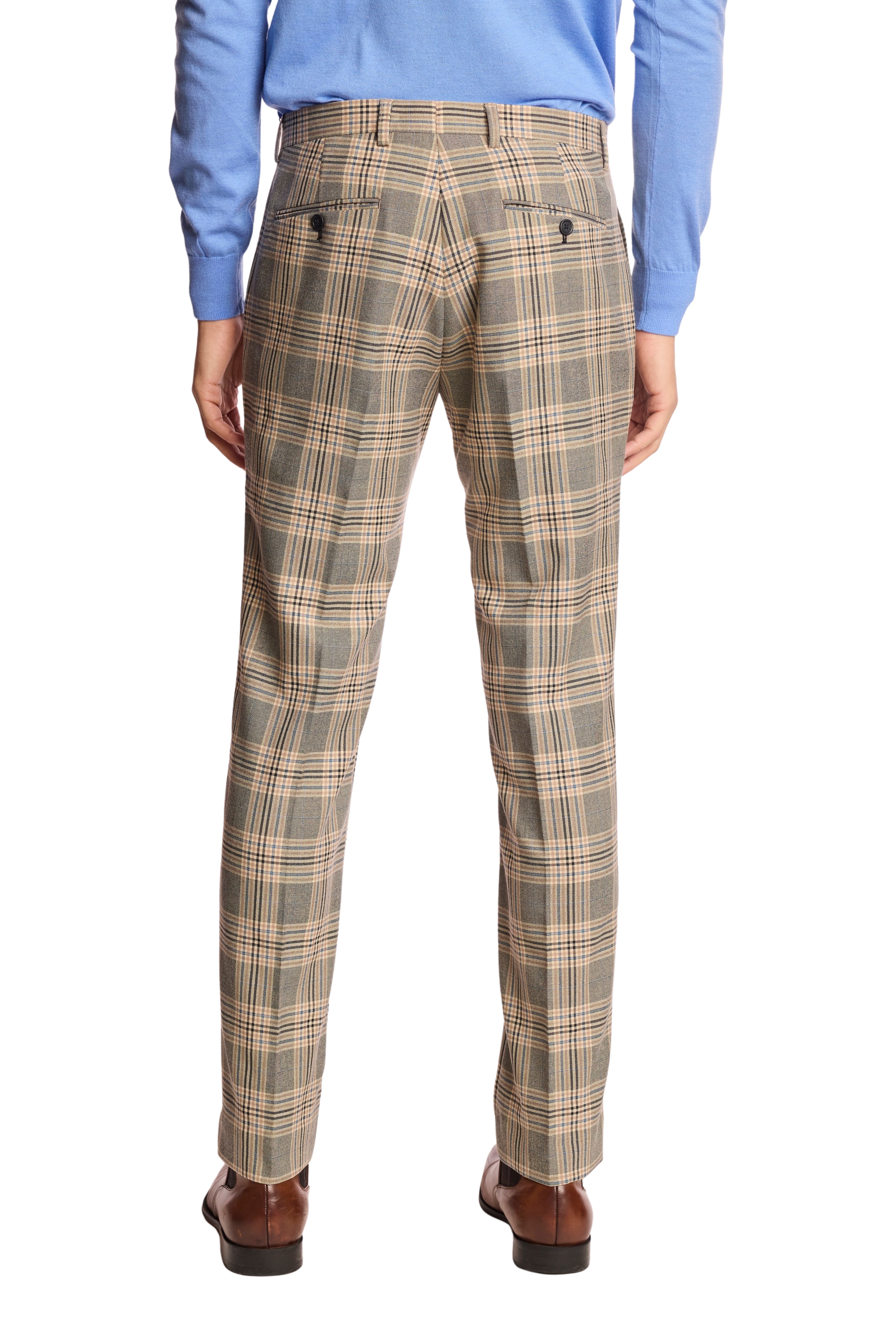 Downing pants - slim - Blue & Grey Check