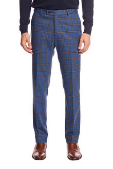  Downing pants - slim - Blue Yellow Windowpane