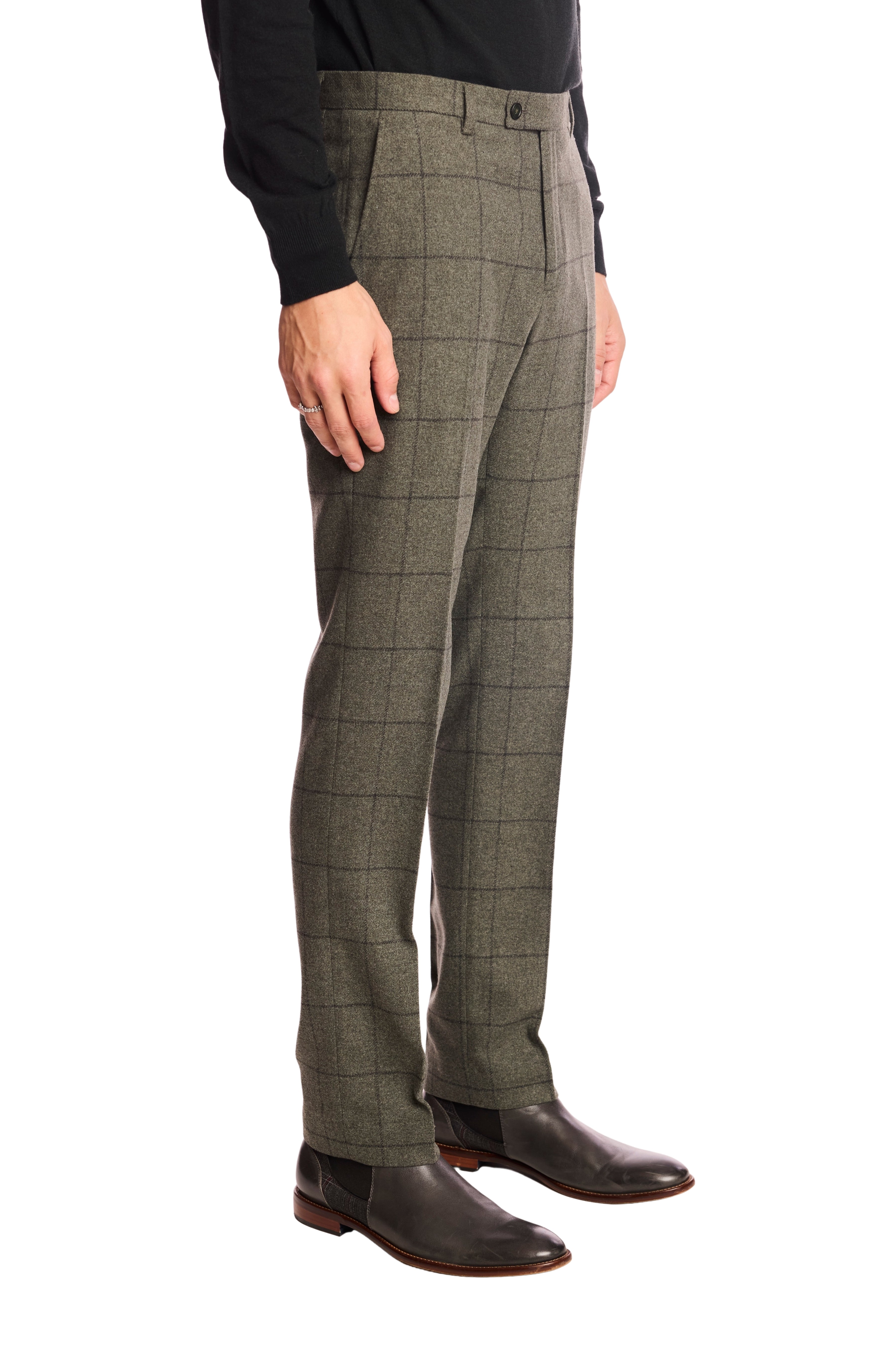 Downing pants - slim - Sage Windowpane