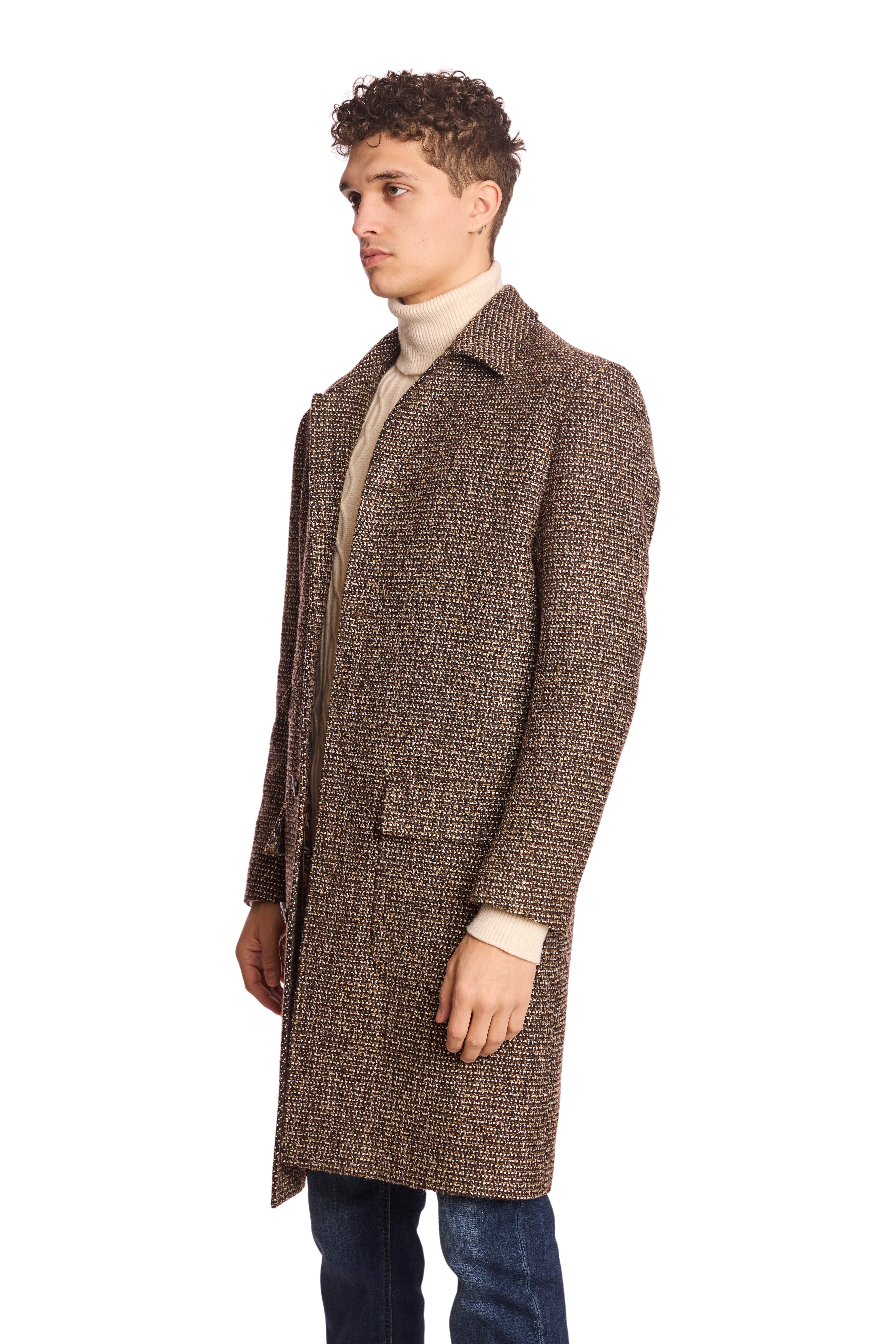 Big Boy Overcoat - Brown Army White