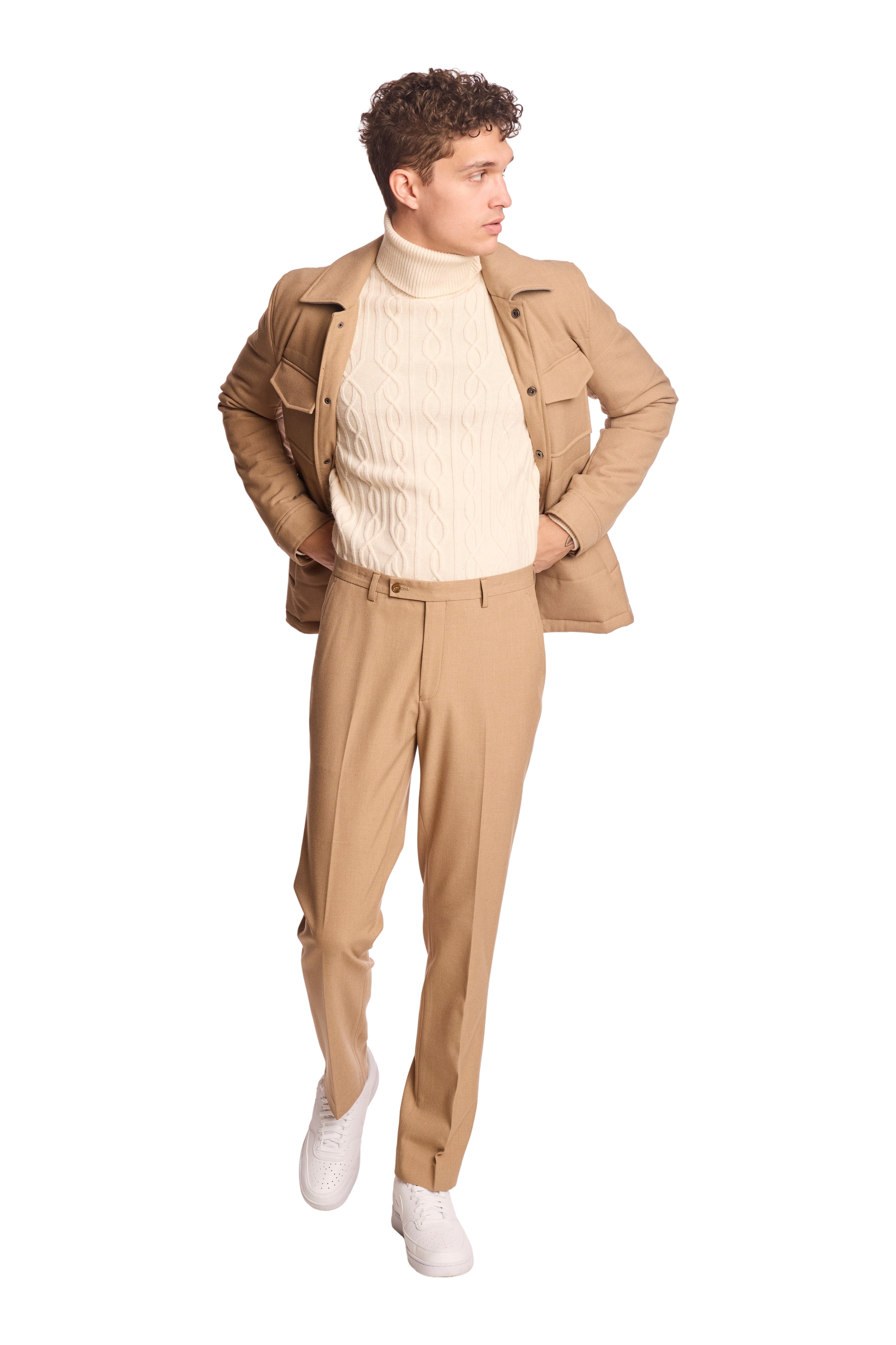 Downing Pants - slim - Light Camel