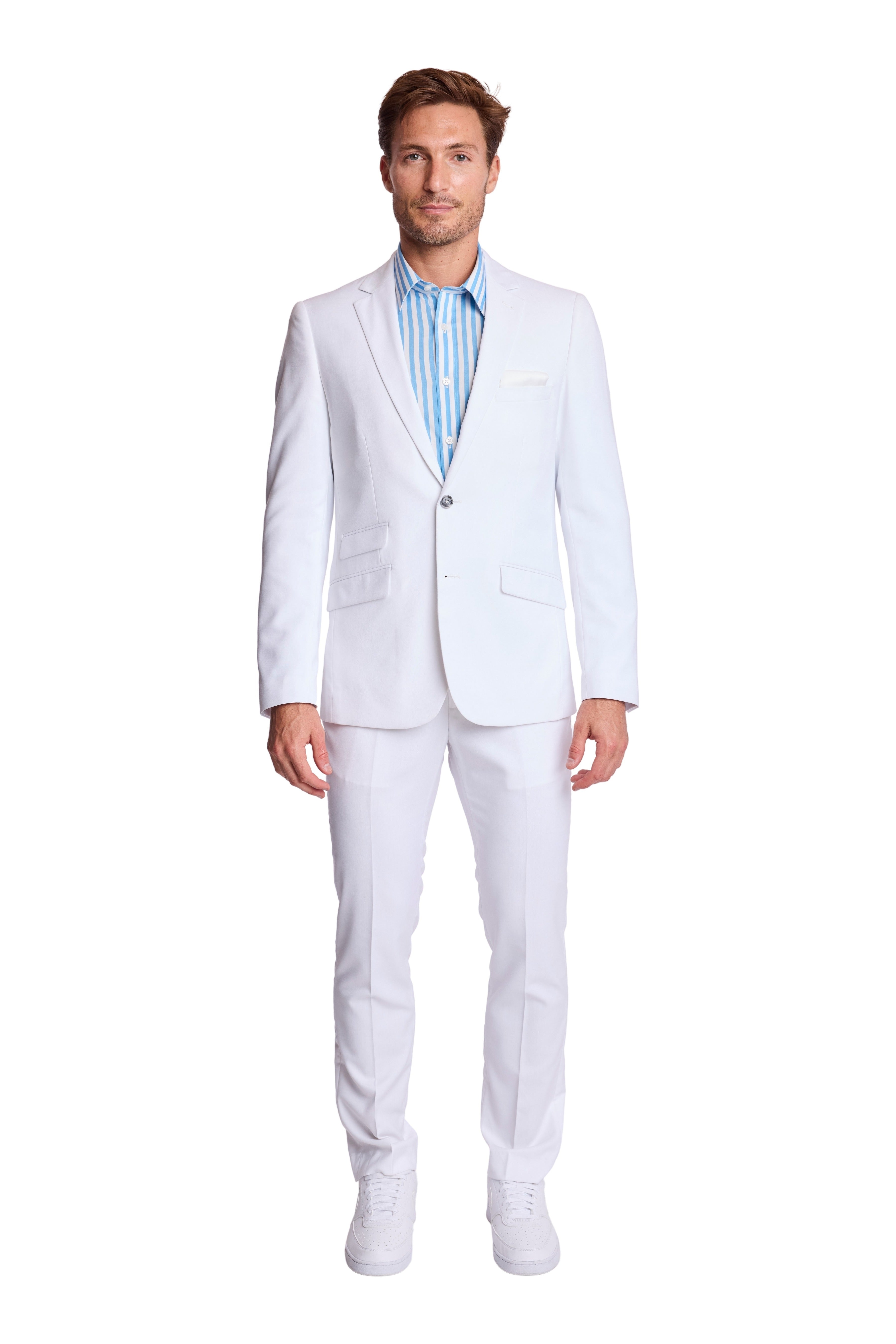 Dover Notch Jacket - slim - White Sharkskin