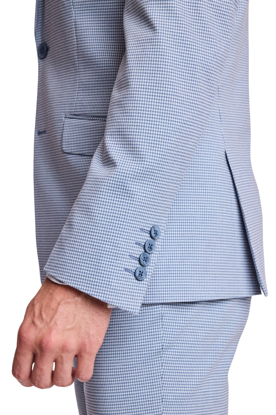 Dover Notch Jacket - slim - Crisp Navy Knit Houndstooth