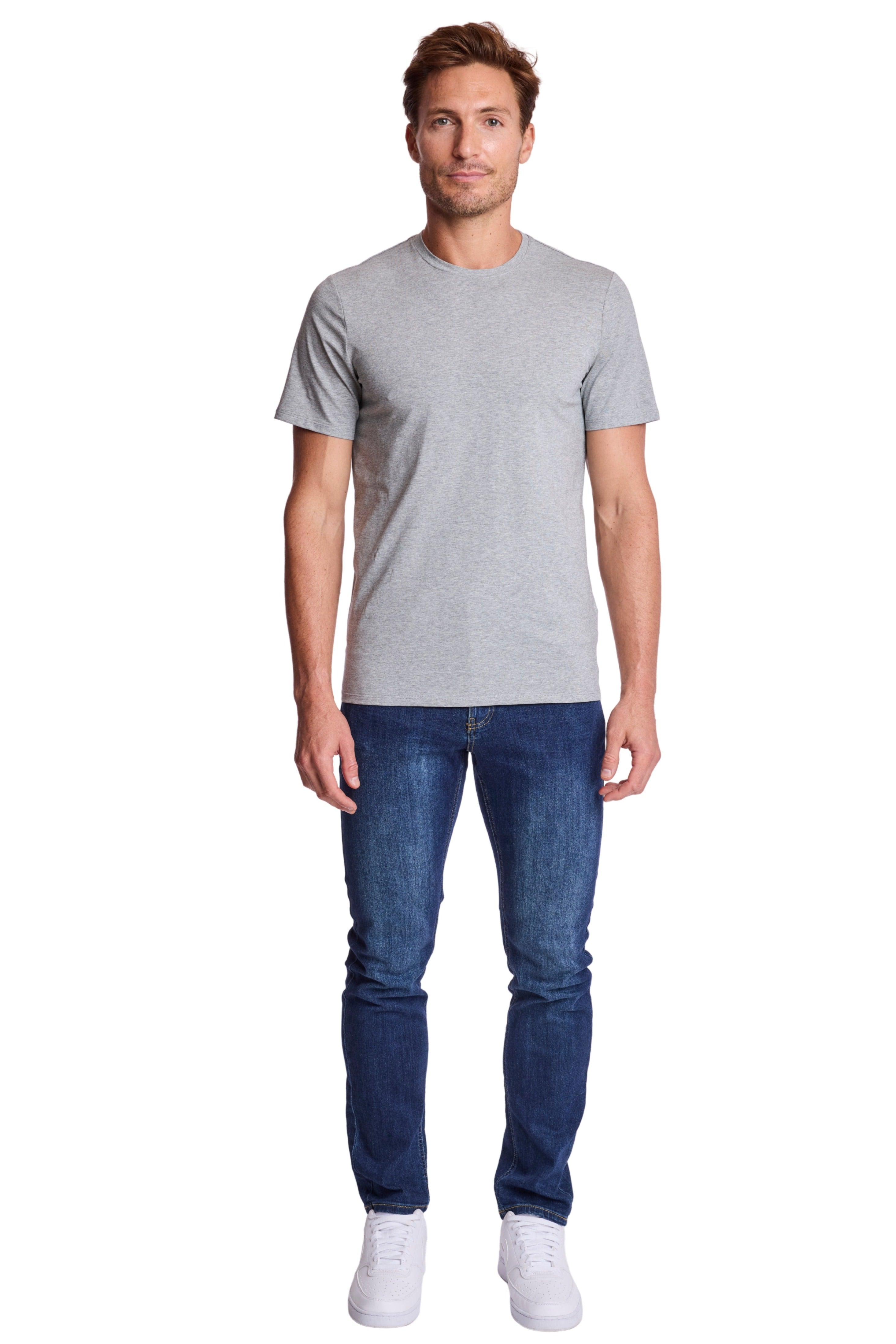 Lucas Crewneck T-Shirt - Light Grey