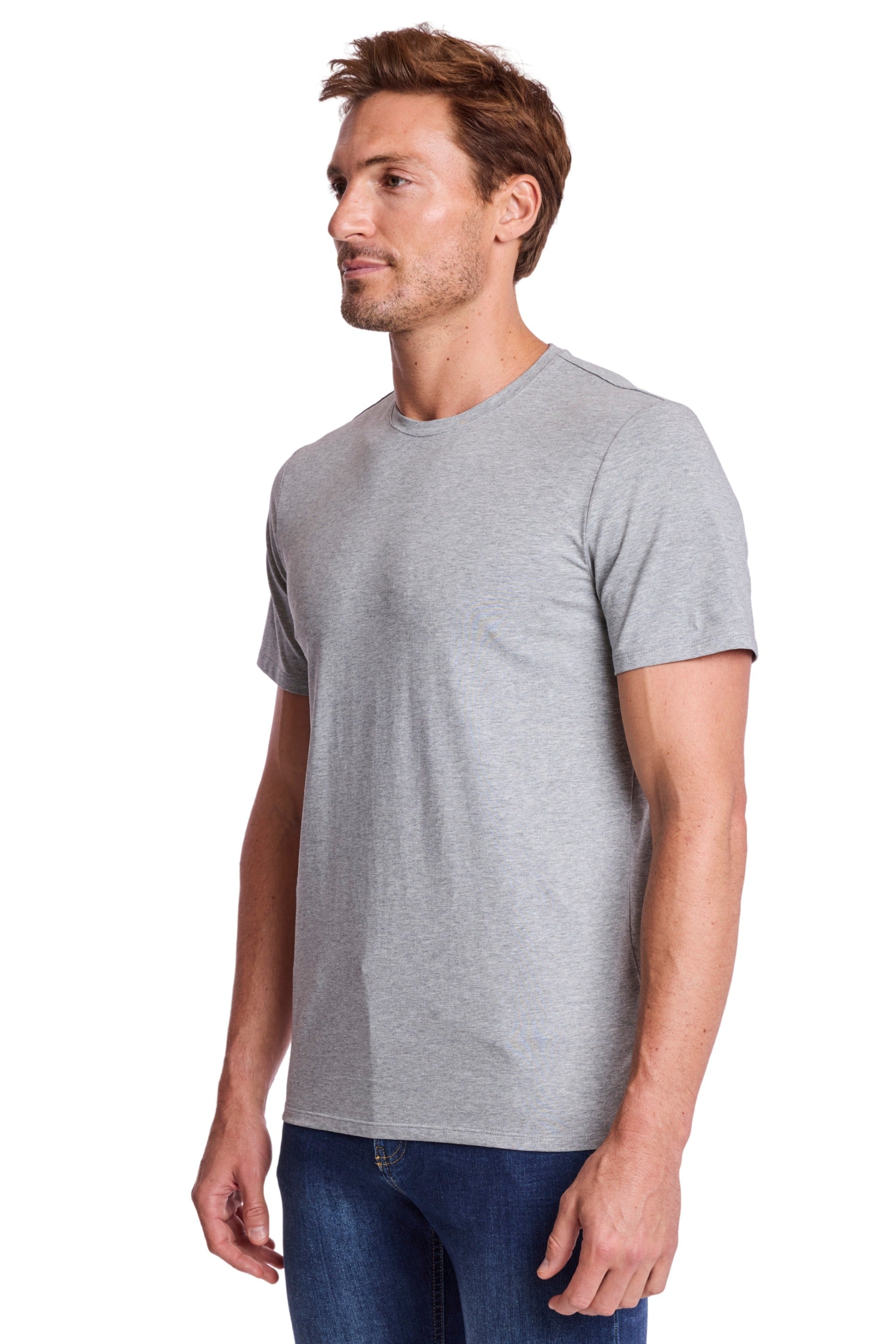 Lucas Crewneck T-Shirt - Light Grey