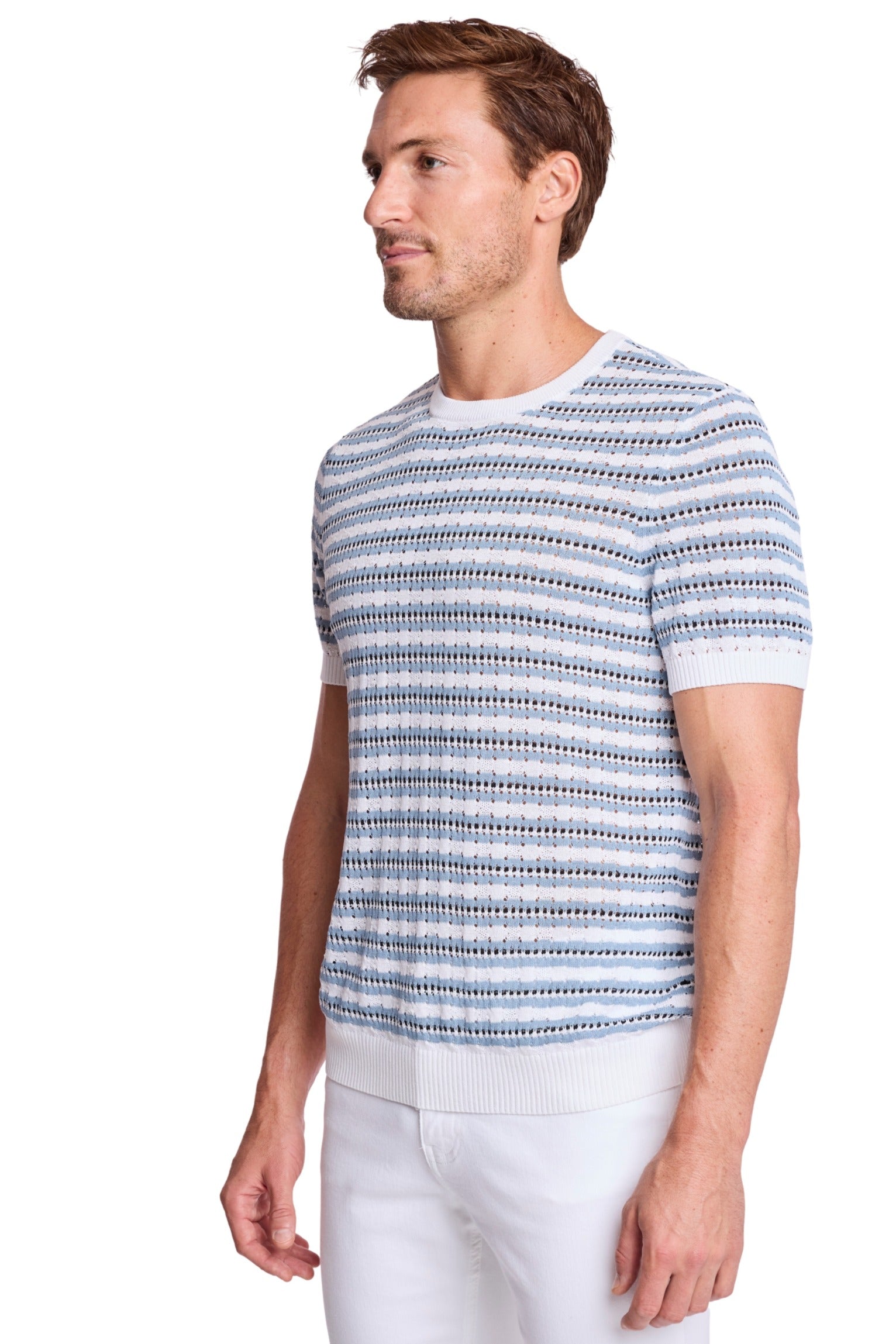 Crewneck - Dusty Blue Stripes