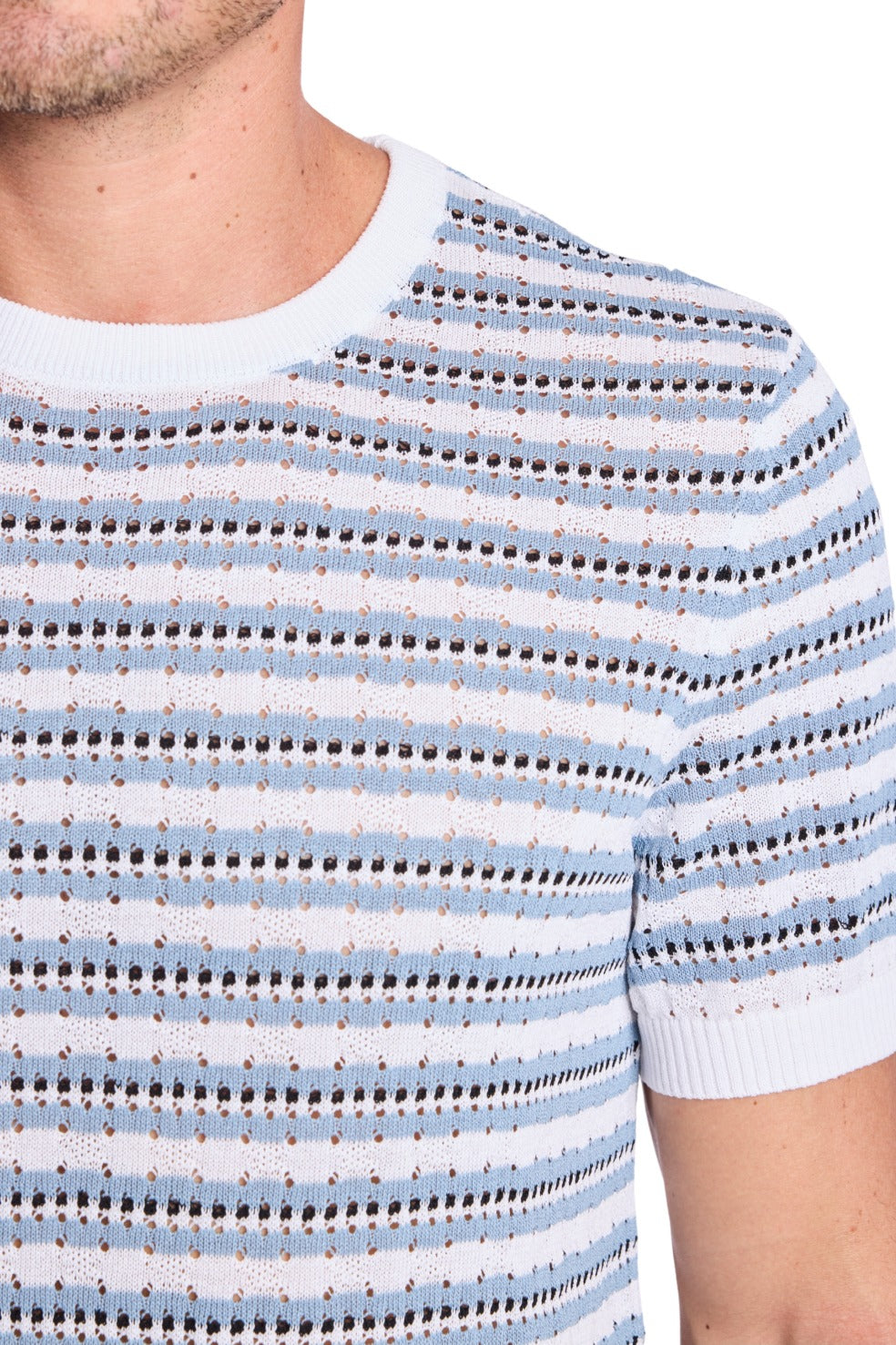 Crewneck - Dusty Blue Stripes