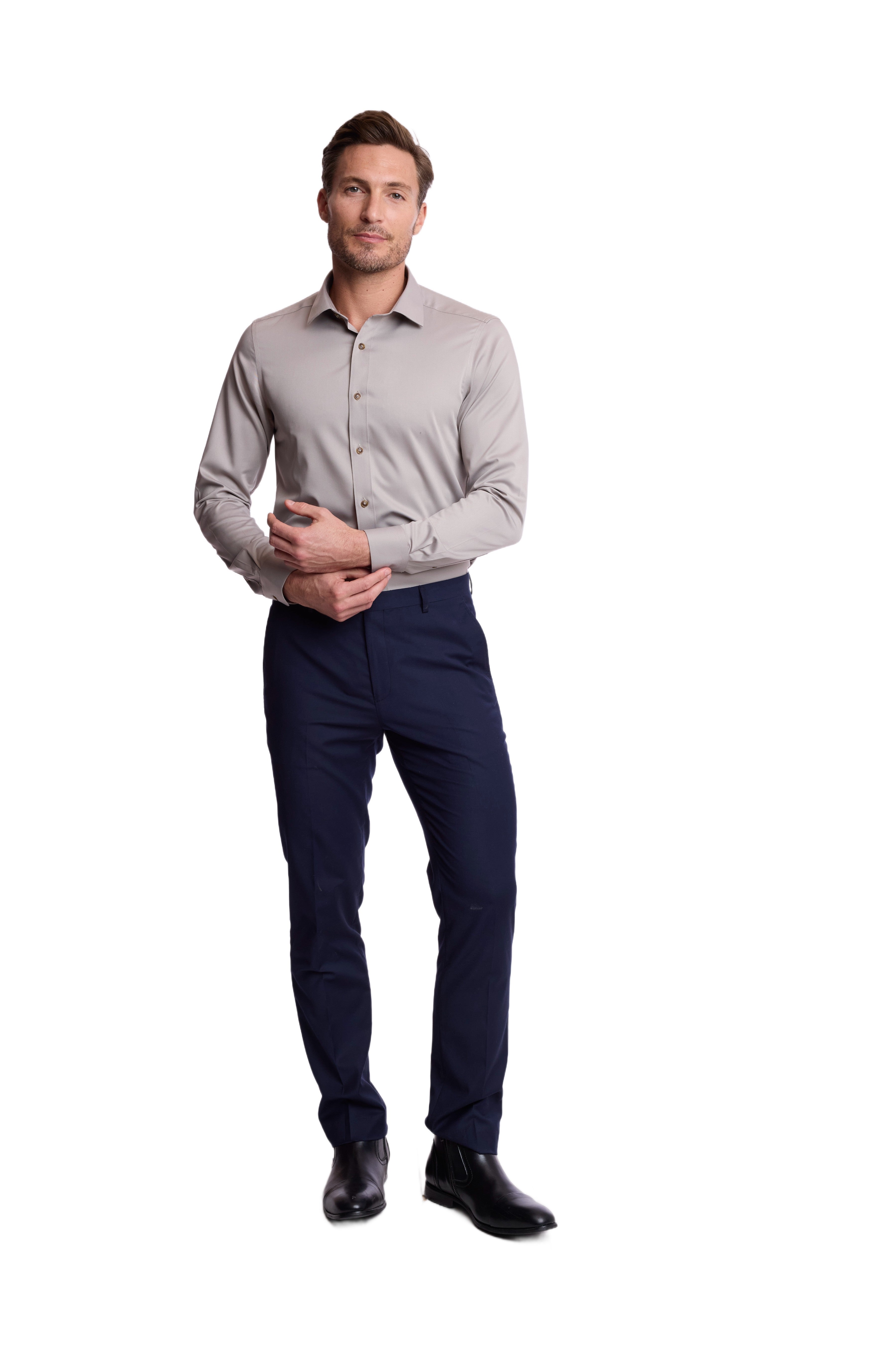 Peter Pointed Collar Shirt - Chino Tan