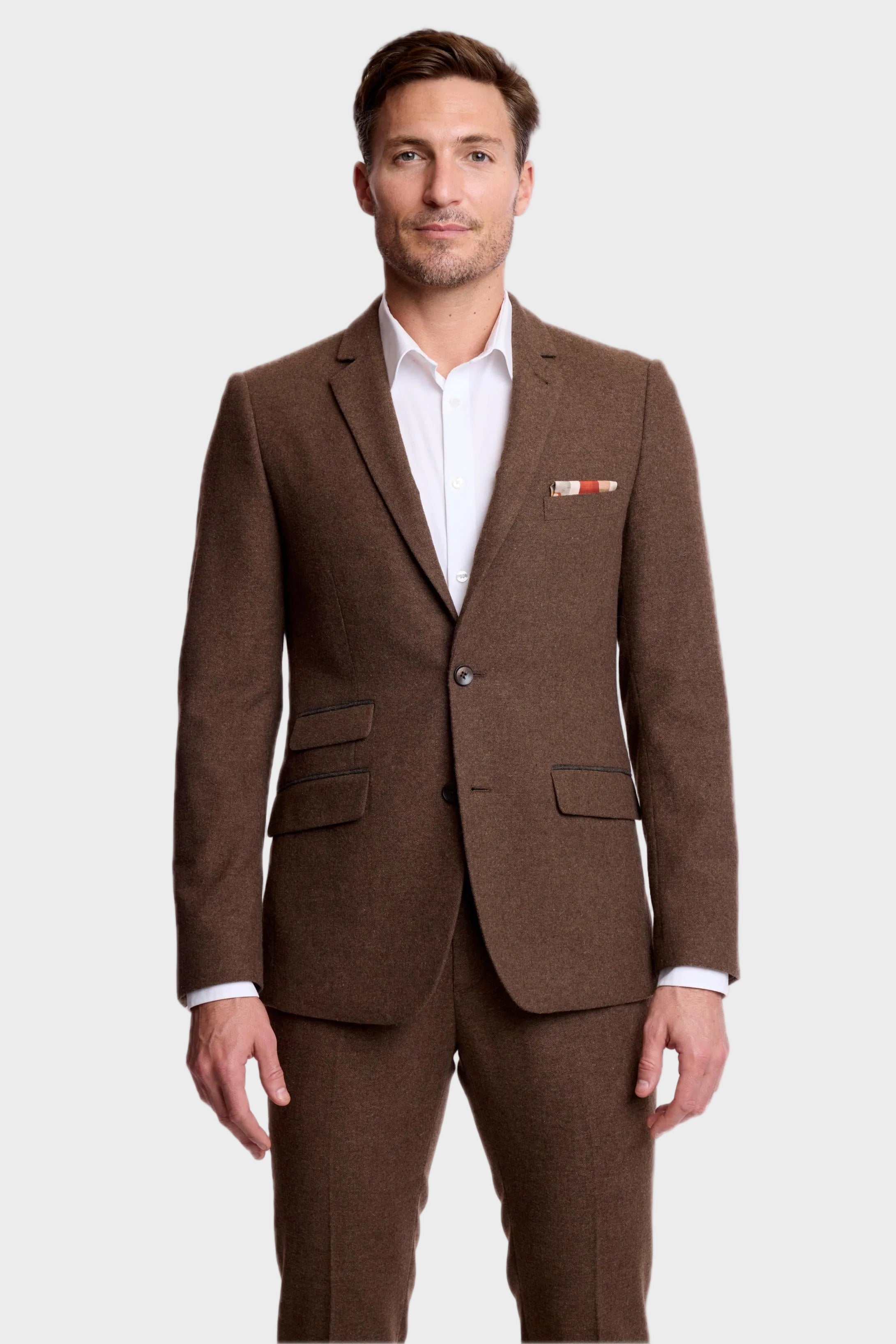 Dover Notch Jacket - slim - Brown Tweed
