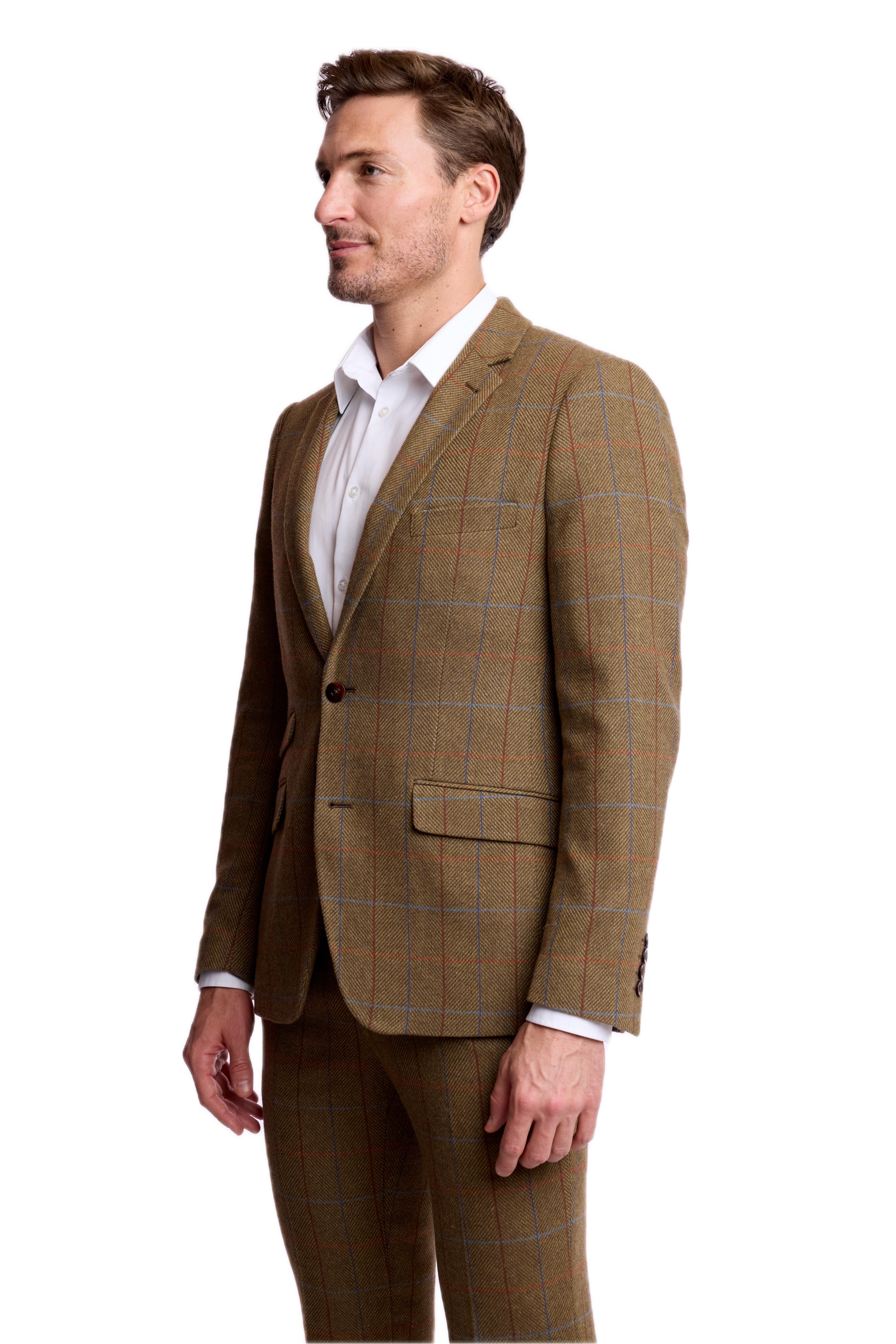Dover Notch Jacket - slim - Army Herringbone Windowpane