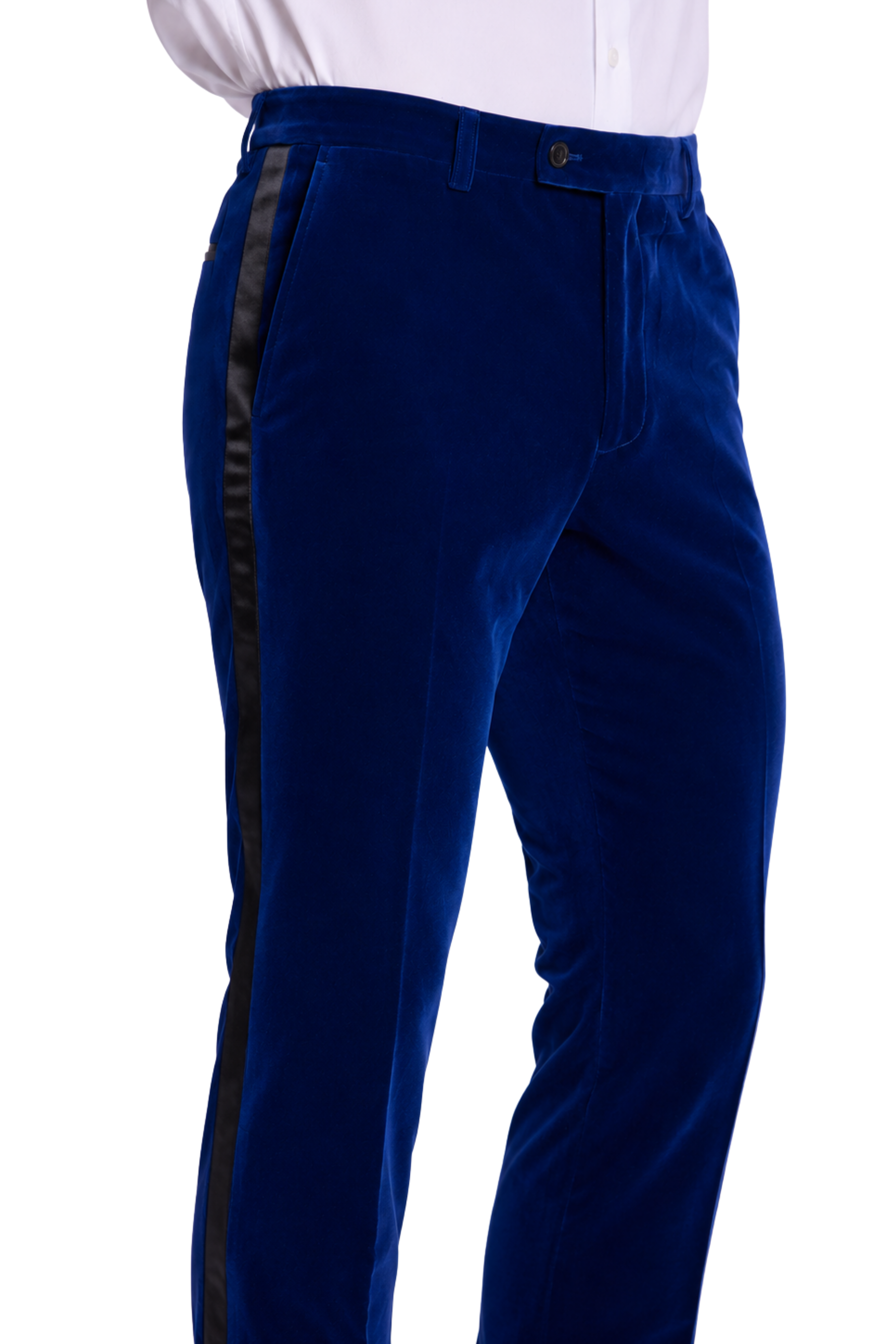 Sloane Stretch Tux Pants - slim - Blue Velvet
