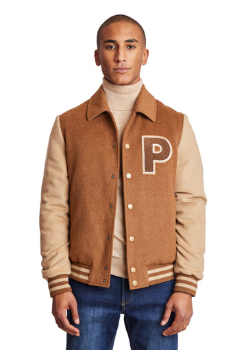 Varsity Jacket  - slim - Cognac & Camel