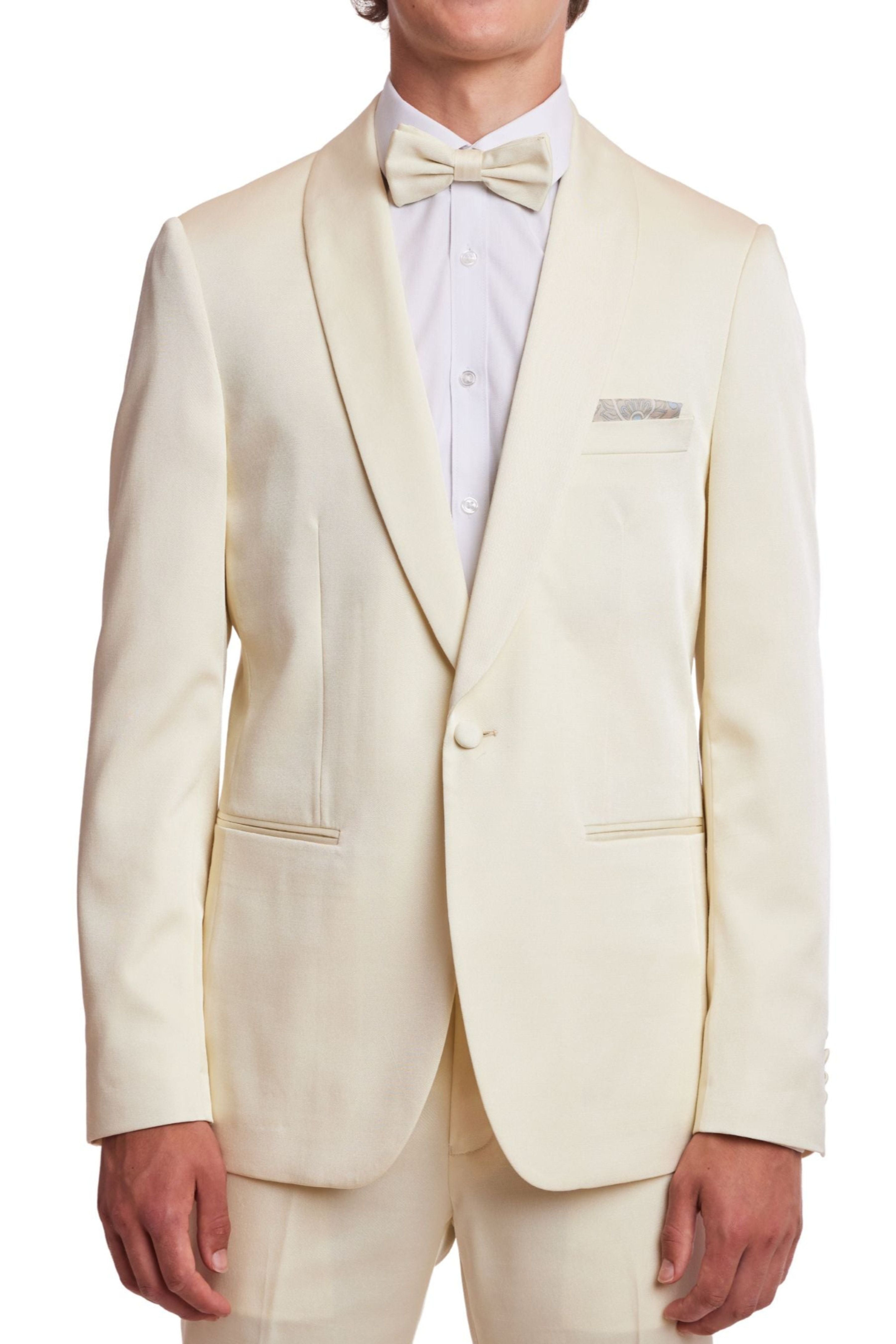 Regent Shawl Tux Jacket - slim - Ivory