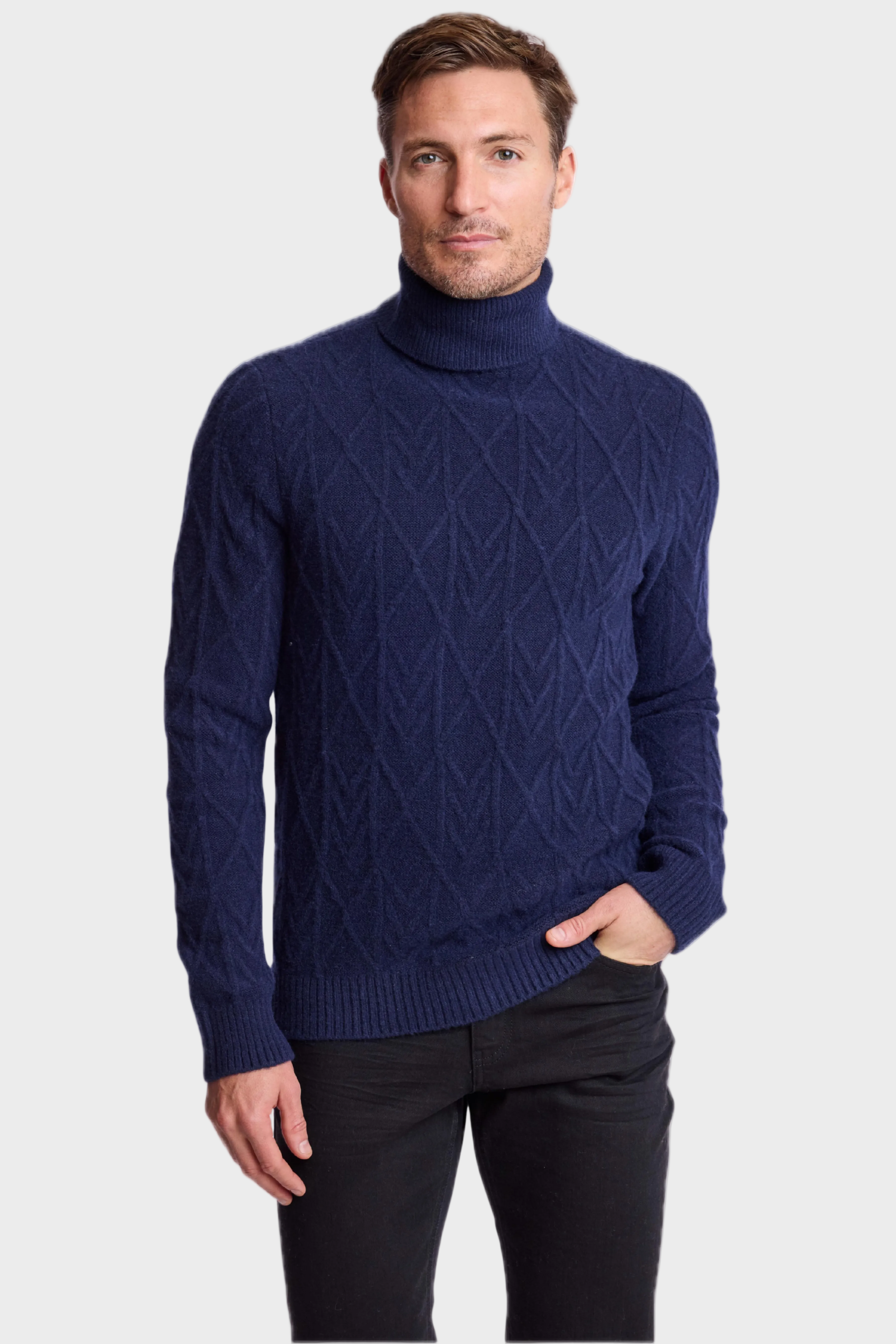 Chunky Turtleneck - Marine Navy