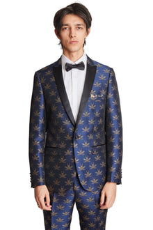  Grosvenor Peak Tux Jacket - slim - Navy Iconic Bees