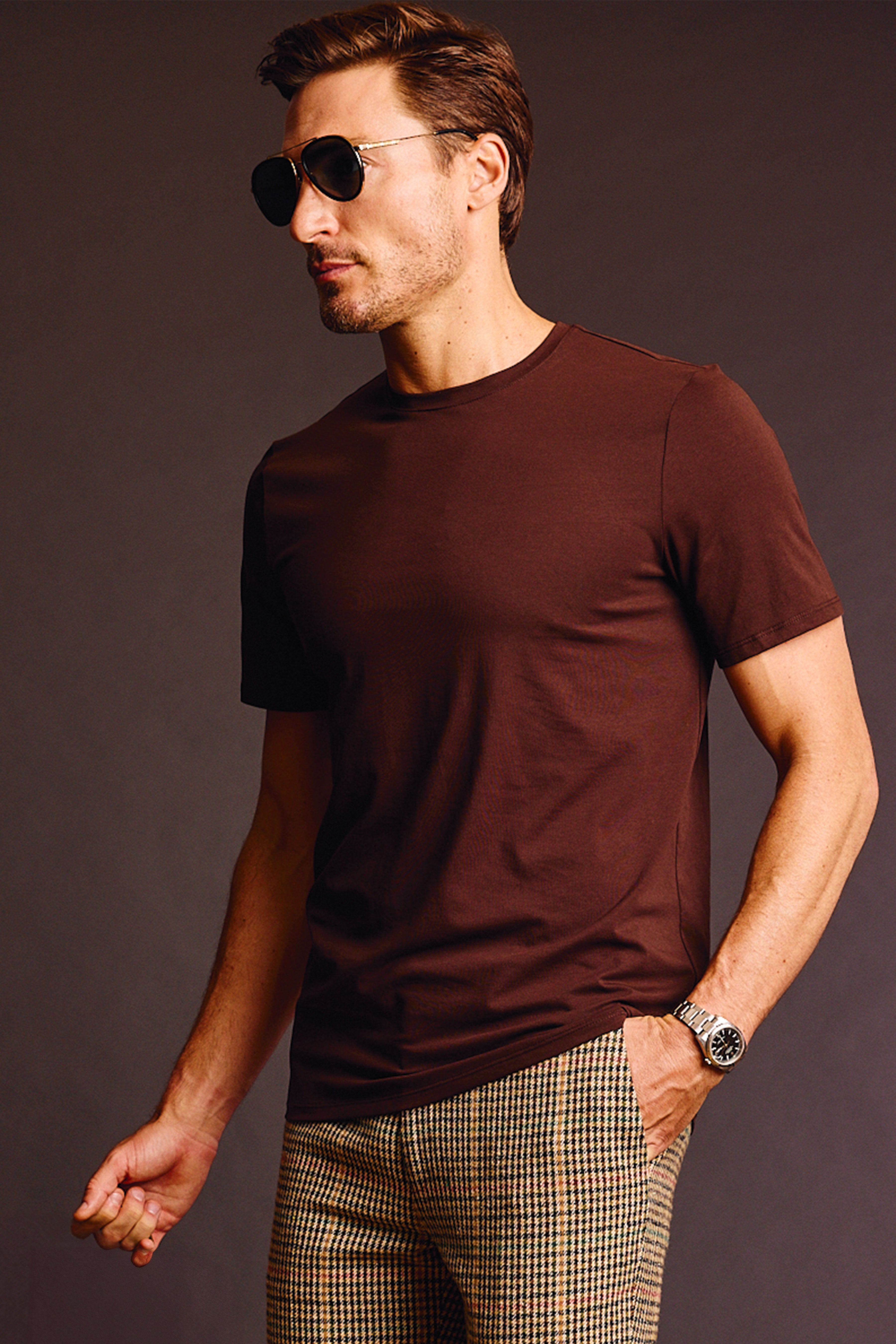 Lucas Crew T - Dark Brown