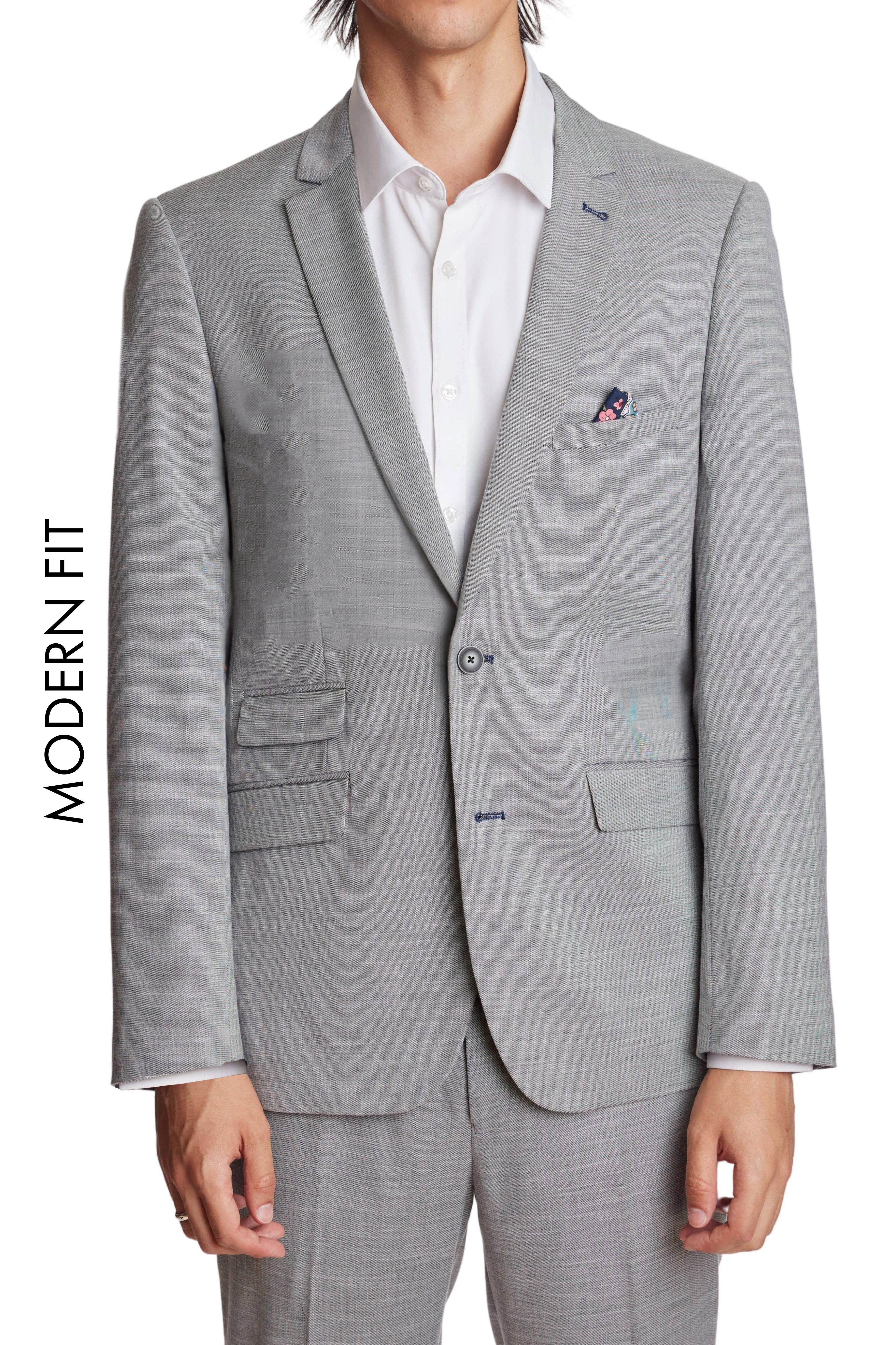 Modern Fit - Dover Notch Jacket - Light Grey Shark