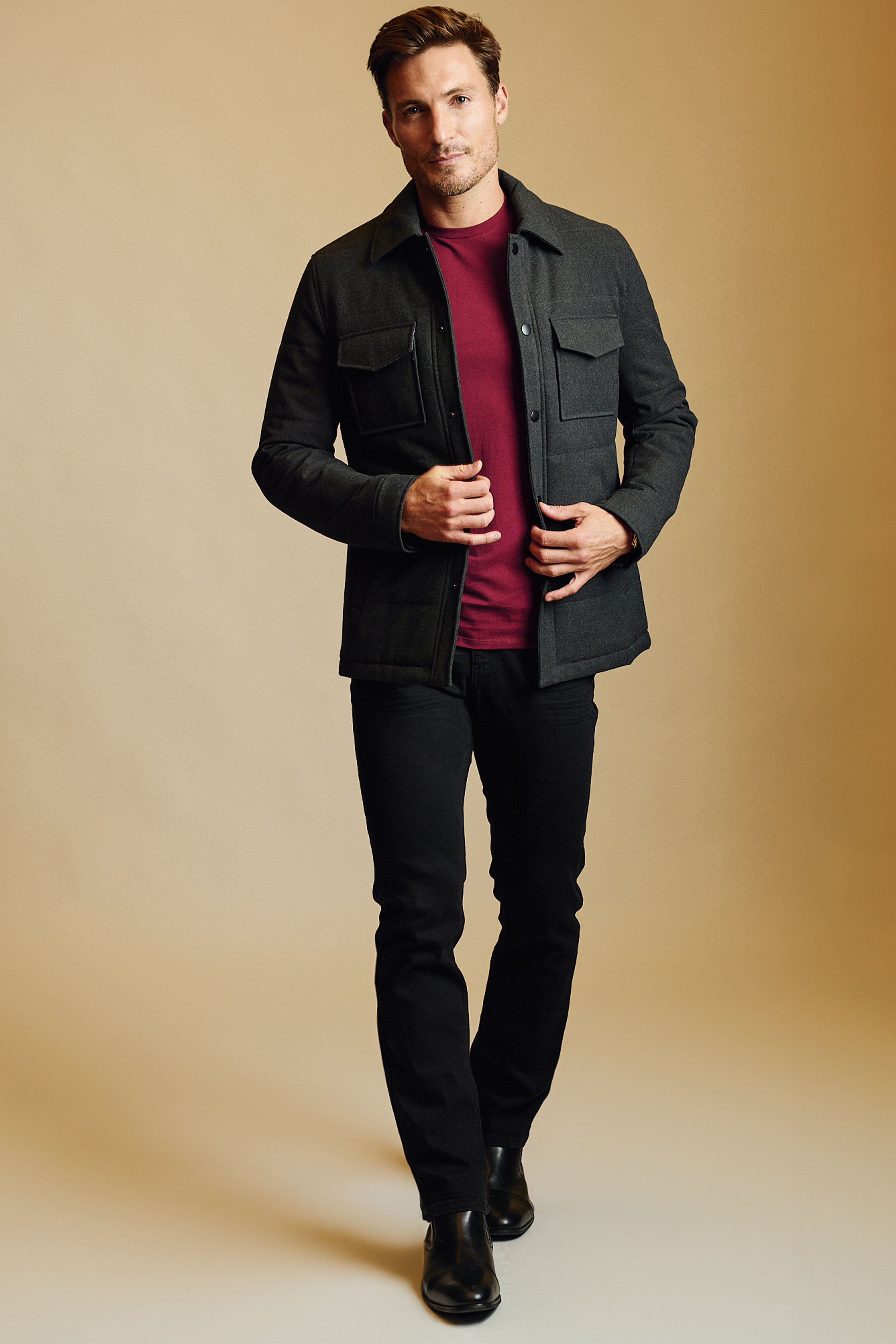 Quincy Quilted Jacket - Charcoal Grey