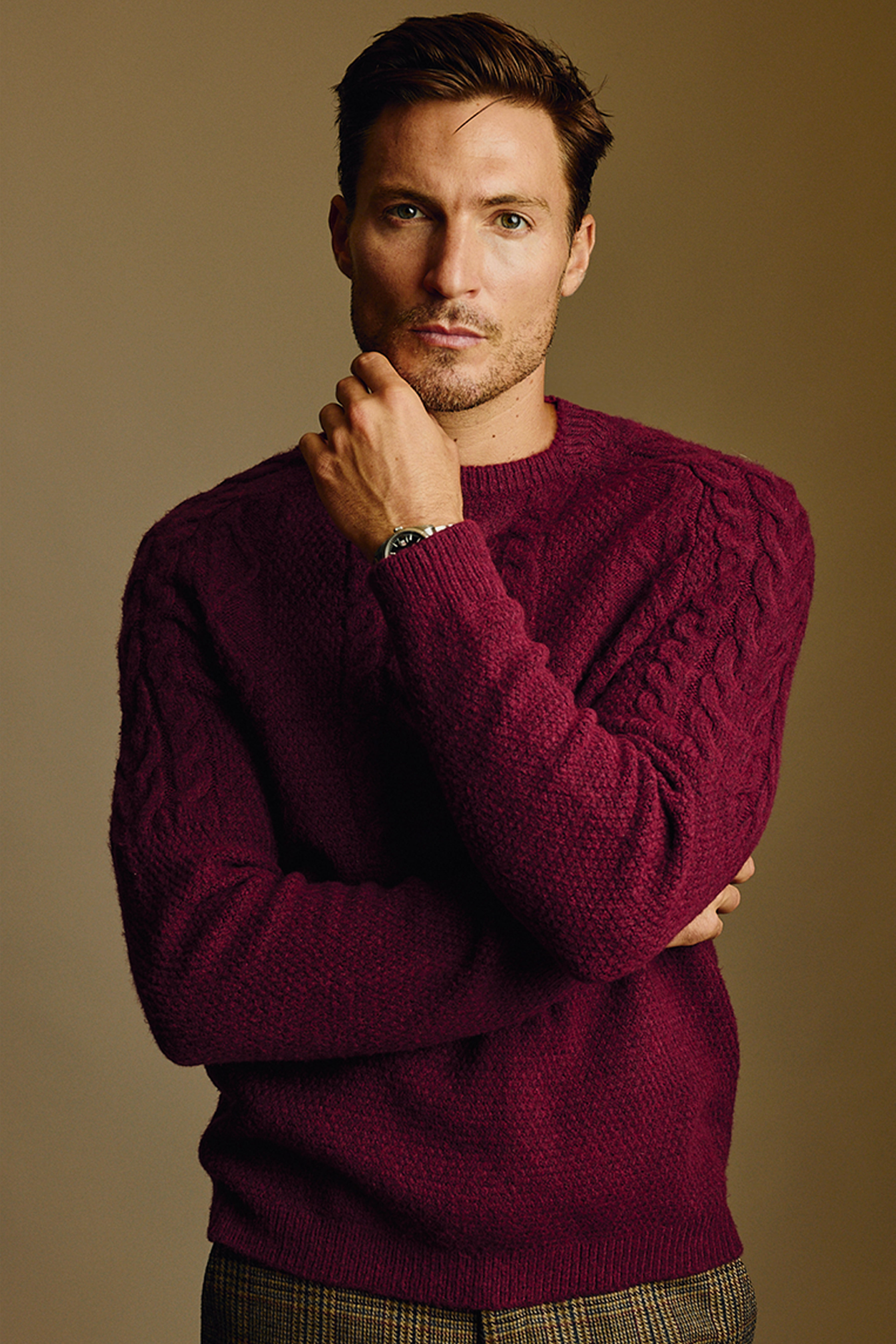 Crewneck Sweater - Dark Maroon