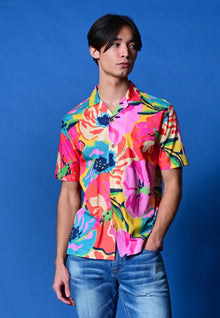  S/S Camp Collar Shirt - Abstract Pop Multi