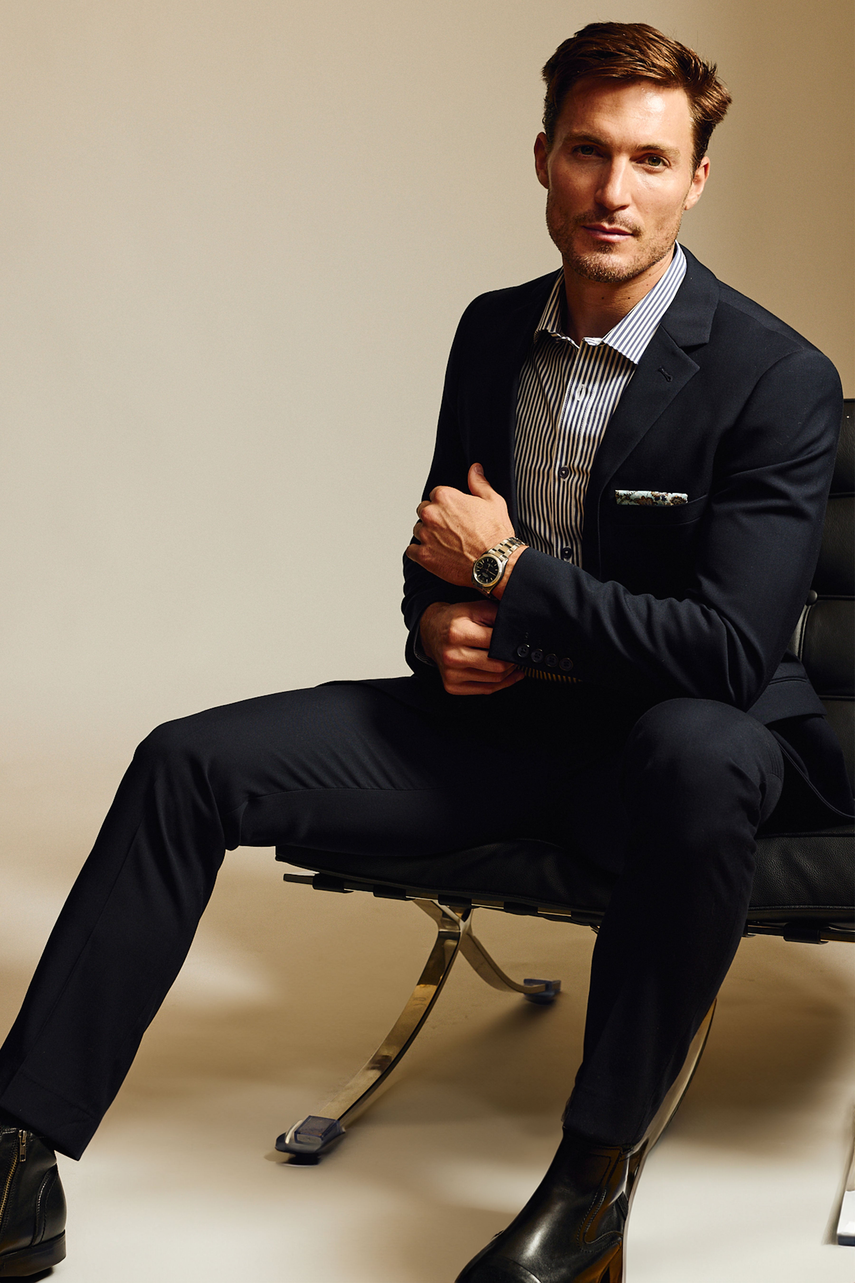 Dover Notch Jacket - slim - Navy Blues