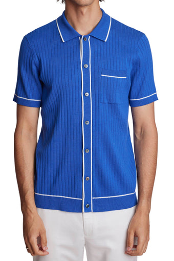 Full Placket Tipped Polo - Royal