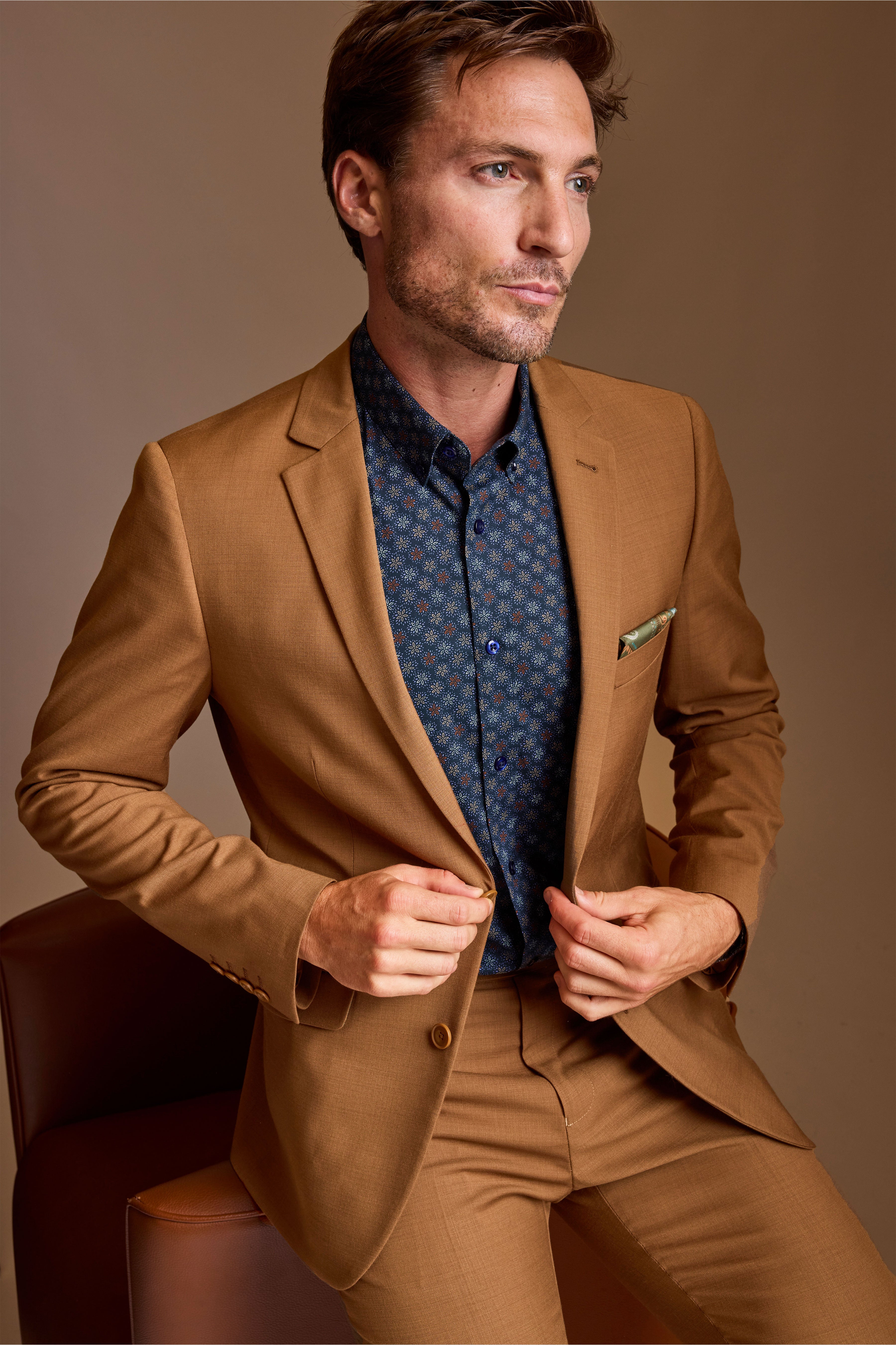 Dover Notch Jacket - slim - Deep Tan
