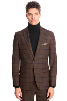 Ashton Peak Jacket - slim - Brown & Violet Windowpane