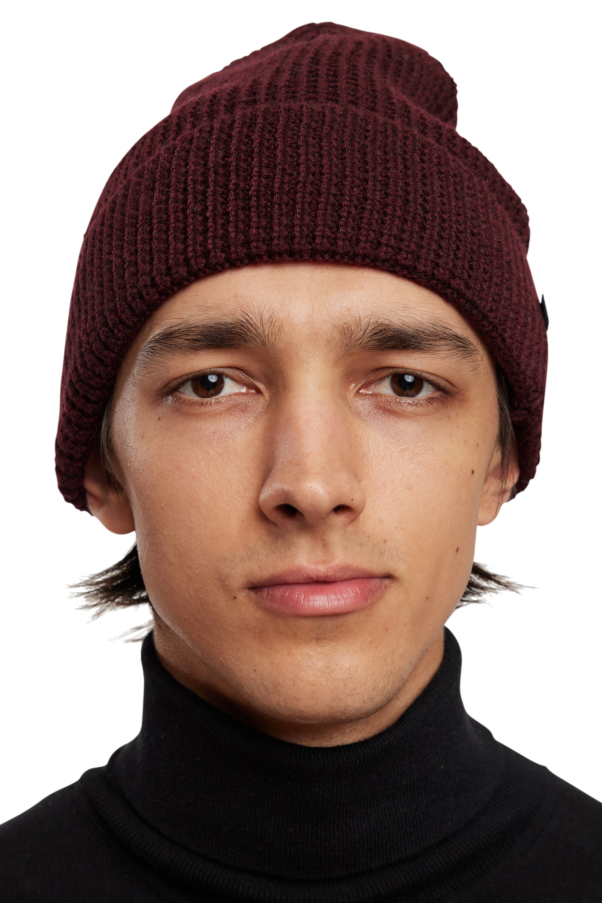 Cam Waffle Beanie - Deep Wine